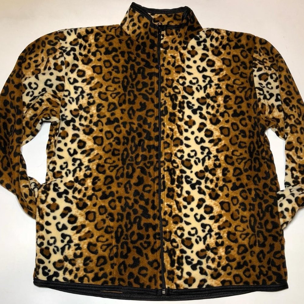 Zoofleece Leopard Animal Print Cat Jacket S-3X